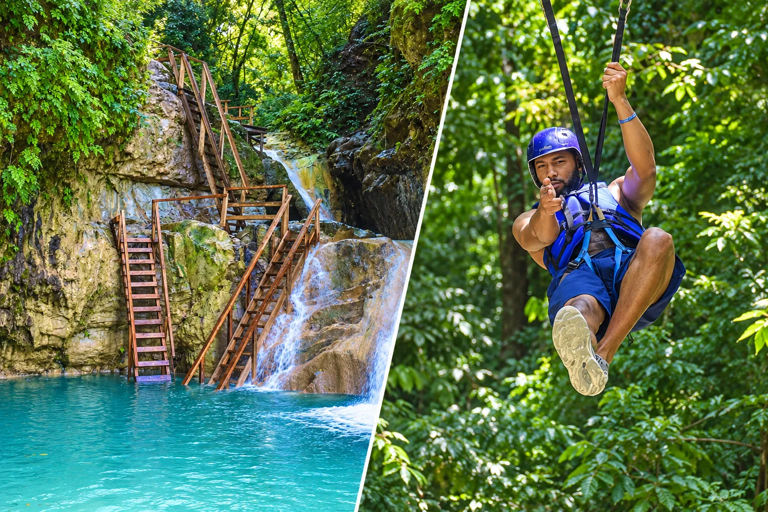 Waterfalls Damajagua, Food & Zip Line